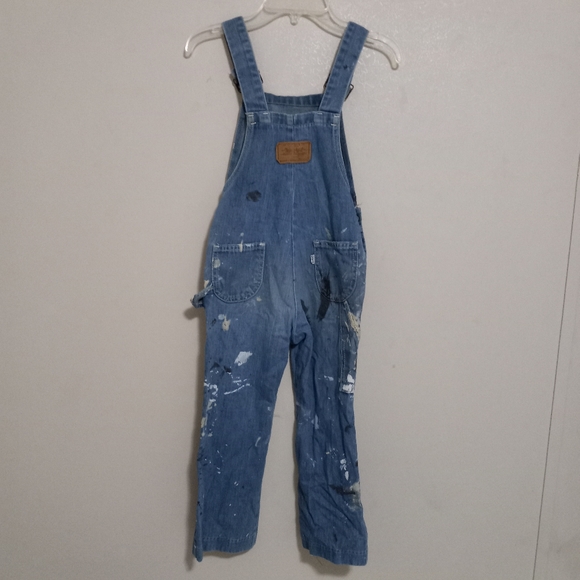 Vintage Levi's Denim 6 Boys Painting Overalls Kids - Picture 4 of 13